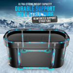 450L Portable Hot and Cold Tub, Lidless Ice Bath Tub